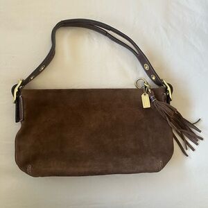 Coach Brown Suede Vintage Shoulder Bag 1421